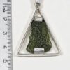 Dije en plata 9.25 con moldavita natural
