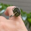 Anillo en plata 9.25 con moldavita natural