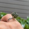 Anillo en plata 9.25 con moldavita natural
