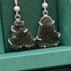 Aretes en plata 9.25 con moldavita natural