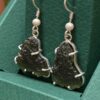 Aretes en plata 9.25 con moldavita natural