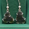 Aretes en plata 9.25 con moldavita natural